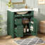 Meuble-lavabo de salle de bain avec lavabo en céramique, 30 po, armoire de rangement avec portes à fermeture en douceur et organisateur de porte-126278363