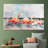 Abstract Flamingo Watercolor Art Printed on Canvas for a Splash of Tropical Wall Decor-1432036840