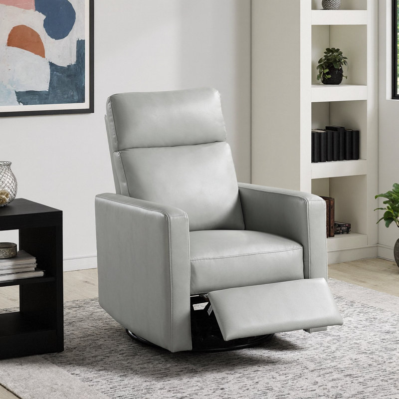 Plush Contemporary Swivel Recliner Chair with Smooth Glide & 360° Rotation - Relax in Modern Comfort, Easy Recline Living Room Essential