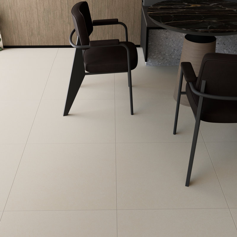 Nomad 24" x 24" Concrete Look Matte Porcelain Tile, Beige