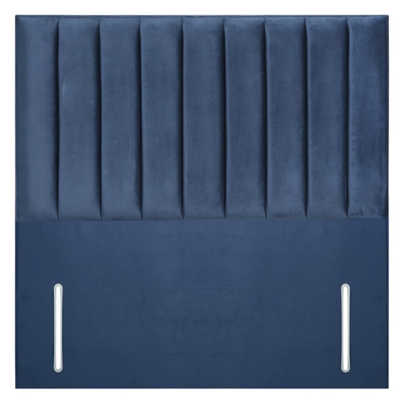 Upholstered Headboard, Navy, Small Double (4'), Velvet