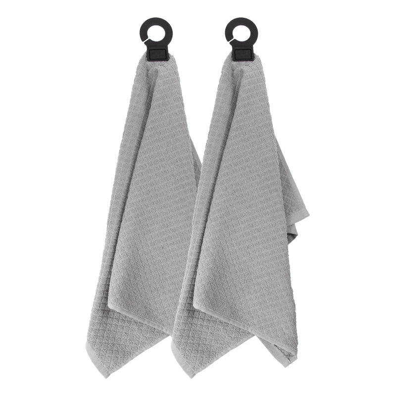 Essuie-mains de cuisine à crochet et à suspendre, Gris clair