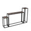 Ensemble de console étroite 3 pièces avec plateau en marbre, table de couloir étroite