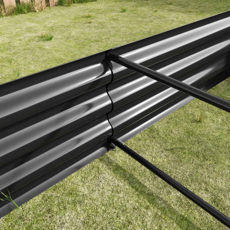 Wolbertus Metal Planter Bed, Black