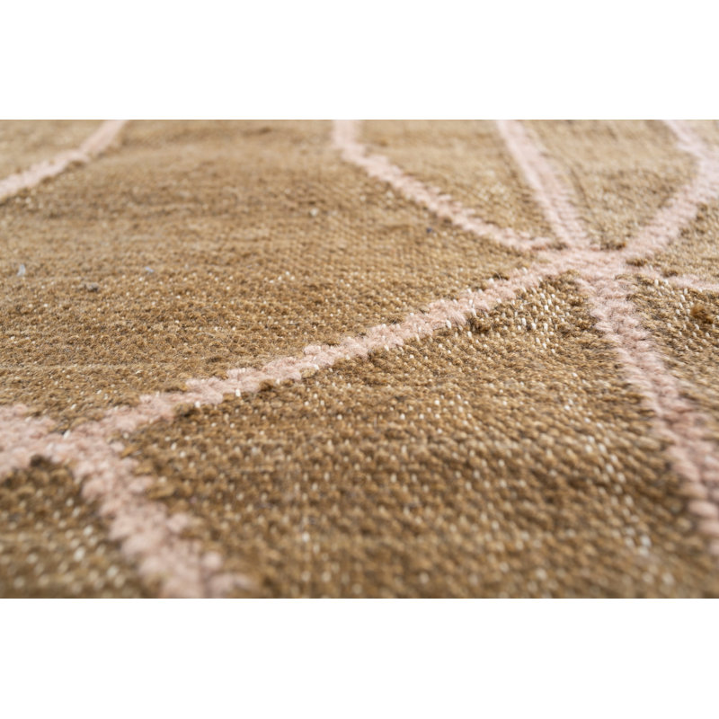 Bjarne Rectangle 155 cm x 245 cm Damask Flatweave Dhurrie