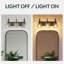 3-Light Dimmable Vanity Light With Geometric Patterned Glass-125104600