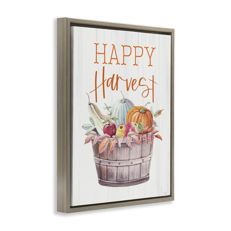 Cadre flottant panier Happy Harvest, design par Lux + Me Designs, Cadre flottant orme Montalcino, H 21 po x l 17 po