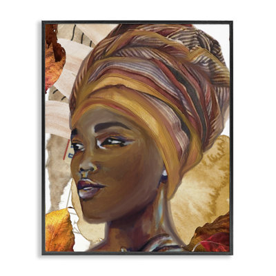 Portrait de femme aux tons naturels, estampe numérique par Jesse Keith