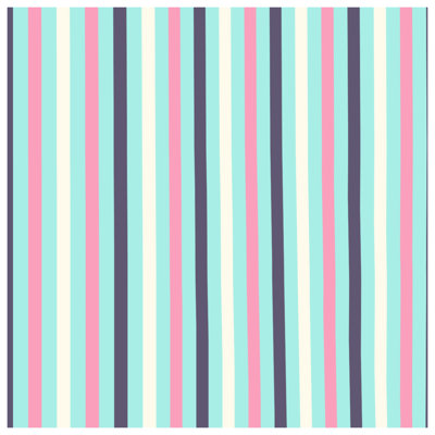 Pink Blue Vertical Stripes Bath Mat