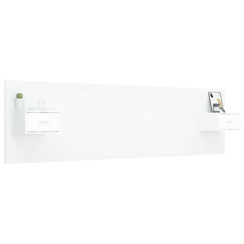 Jamad Bookcase Headboard, Super King (6'), White