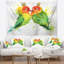 Tapisserie perroquets animaux famille aquarelle-28505097