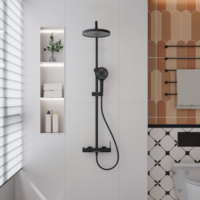 10 inch 3 Function Complete Shower System with Slide Bar 1.6GPM