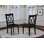 Clarksville Dining Chairs - Double Cross Back Wooden Seat Chairs, Set of 2, Black