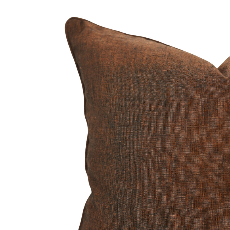 Fabcline Home Essentials - Housse de coussin élégante et unie, brun, H 20 po x l 12 po
