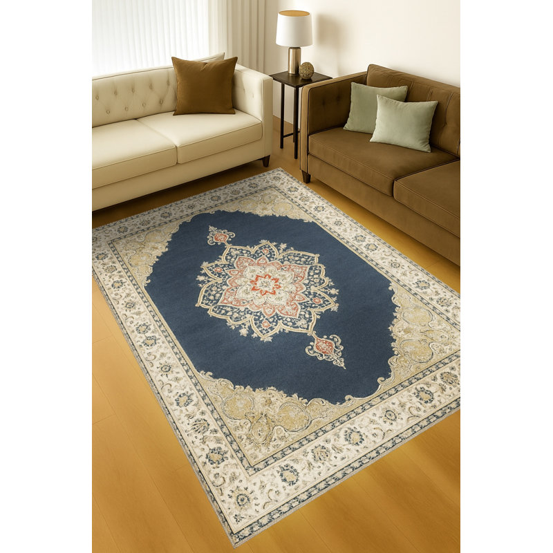 Tapis tissé crème Mosso, 4'7" x 6'7"