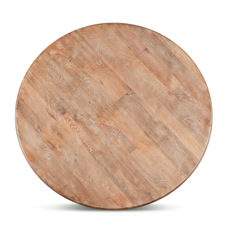 San Rafael Round Solid Wood Dining Table, 30" H x 48" W x 48" D, Brown