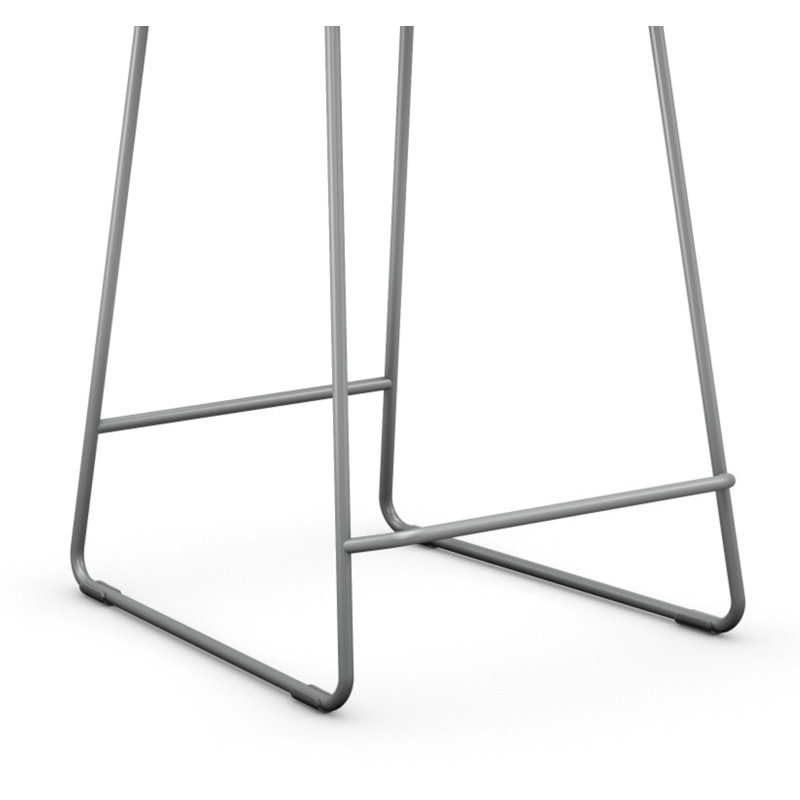 Tabouret Lilly , Argent, Polyester tangerine, Tabouret de comptoir (siège d'une hauteur de 24 p