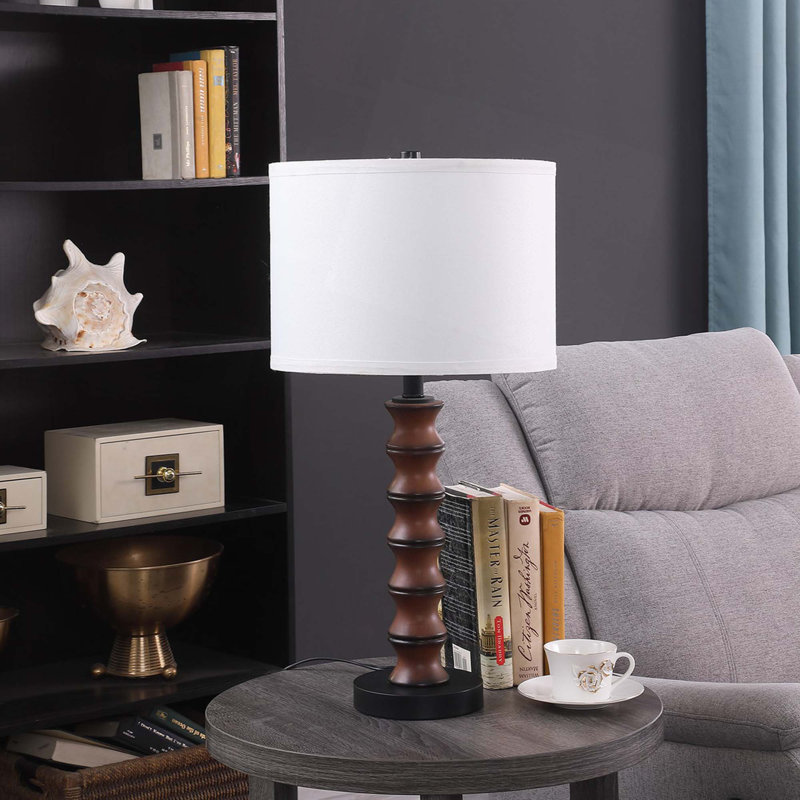 LAMPE DE TABLE MODERNE EN BOIS LITTÉRAL DE 27,5 po INSP