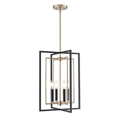 Noelle Wide 4-Light Pendant - Matte Black