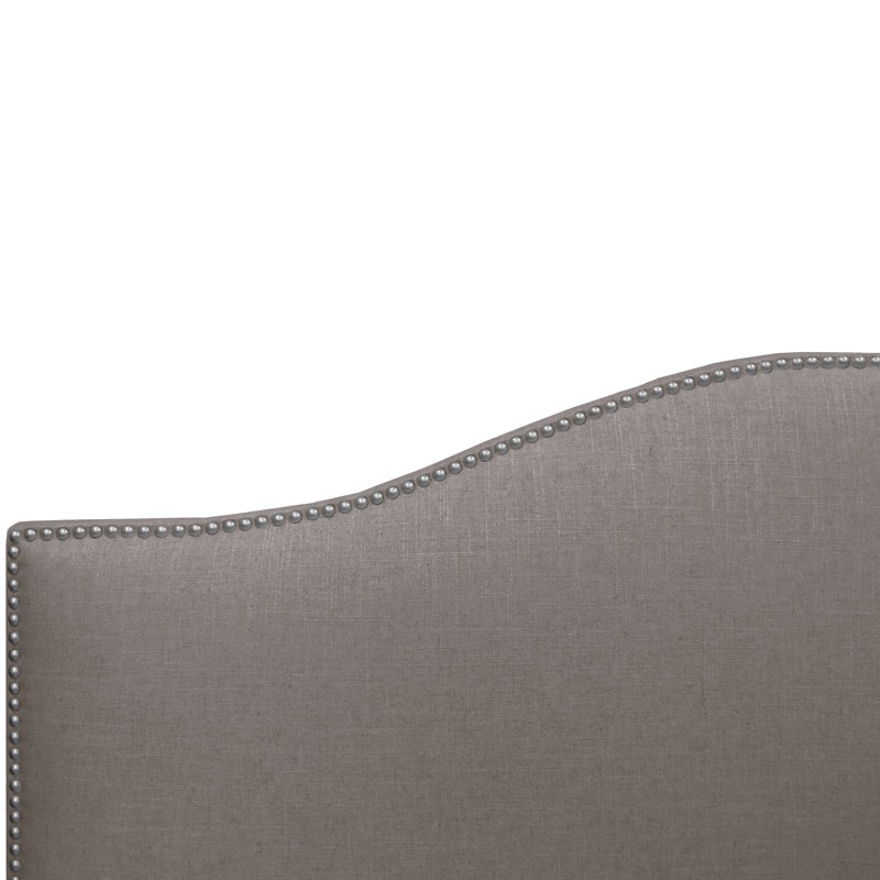  Upholstered Panel Headboard, Full, Classic Slate Linen