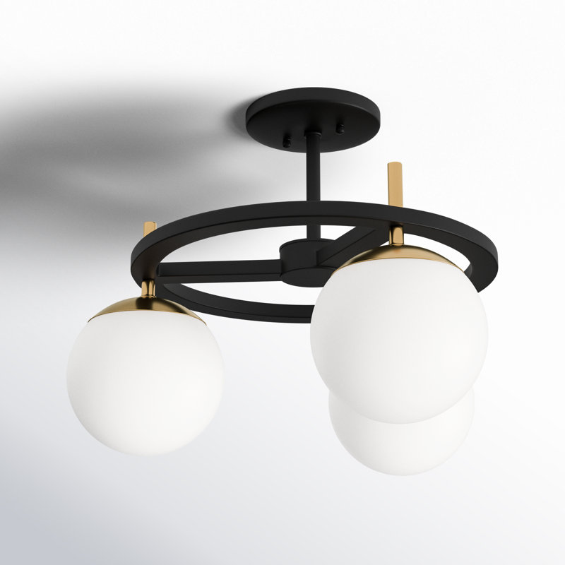 Glass Semi Flush Mount