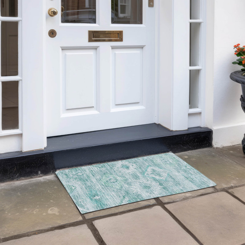Tapis intérieur / extérieur Thunell avec envers antidérapant, Rectangle 1 pi 8 po x 2 pi 6 po