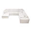 Siège modulaire blanc, canapé rembourré en velours côtelé pour chambre à coucher, sans assemblage requis, 7 sièges 137,8 x 108,3 po, avec salon, combinaison de 7 pièces, requis