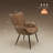 Modern Upholstered Dining Side Chair with Metal Legs - Comfortable Accent Chair for Kitchen or Dining Room-46845005