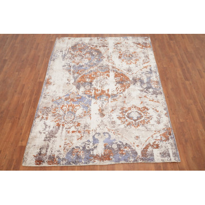 Tapis abstrait aspect vieilli 6 x 8
