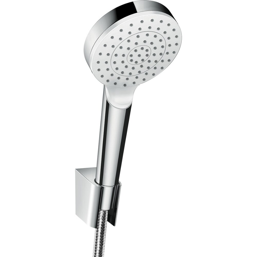 Hansgrohe Crometta Duschkopfhalterungset 1 Strahlart Wassersparend 9 L/Min Mit Duschschlauch 160 Cm Weiß/Chrom