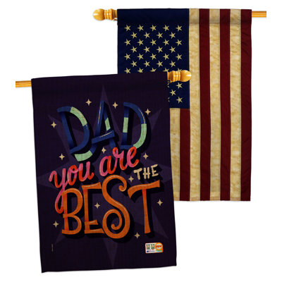 Drapeau de maison en polyester 2 côtés 40 x 28 po