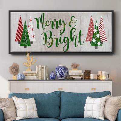 Merry & Bright - toile encadrée