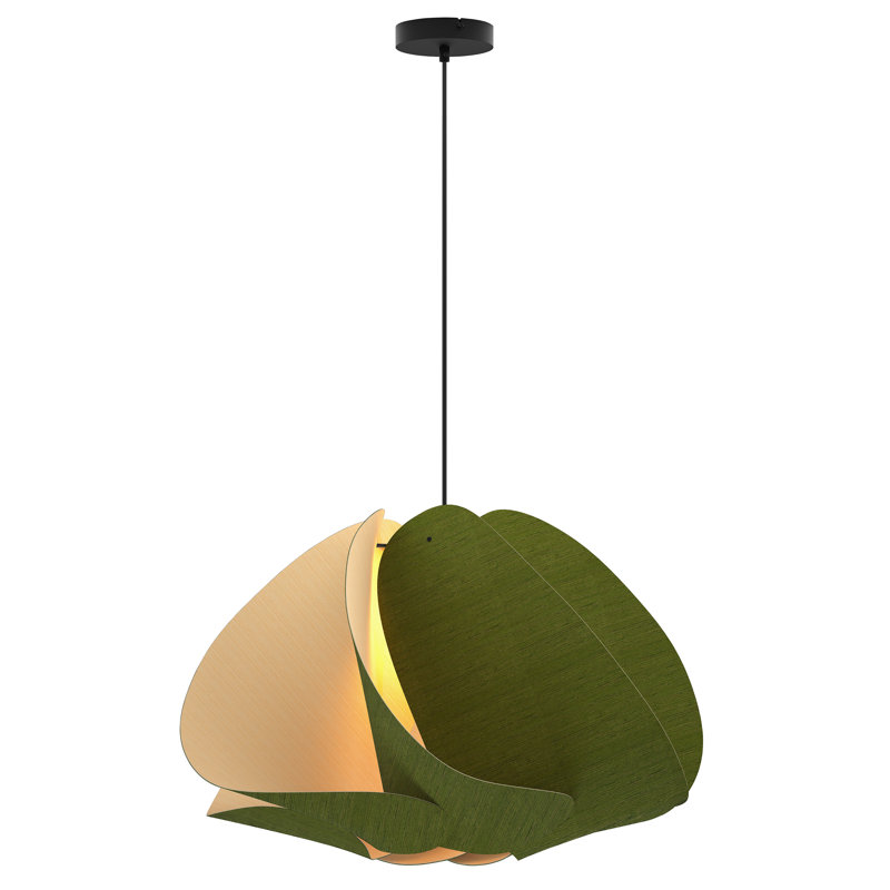 Luminaire suspendu Matilda, Vert, H 15,8 po x l 26,8 po x P 26,8 po