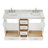 61'' Double Bathroom Vanity with Carrara Marble Top-93359393