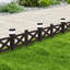 Panneaux de clôture solaire en fer Sunjoy, bordure décorative en treillis métallique (paquet de 5)-100215116