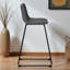 Chaise de bureau Hansel en polyuréthane / métal gris, H 39,48 po x l 17,73 po x P 21,74 po-1165153622