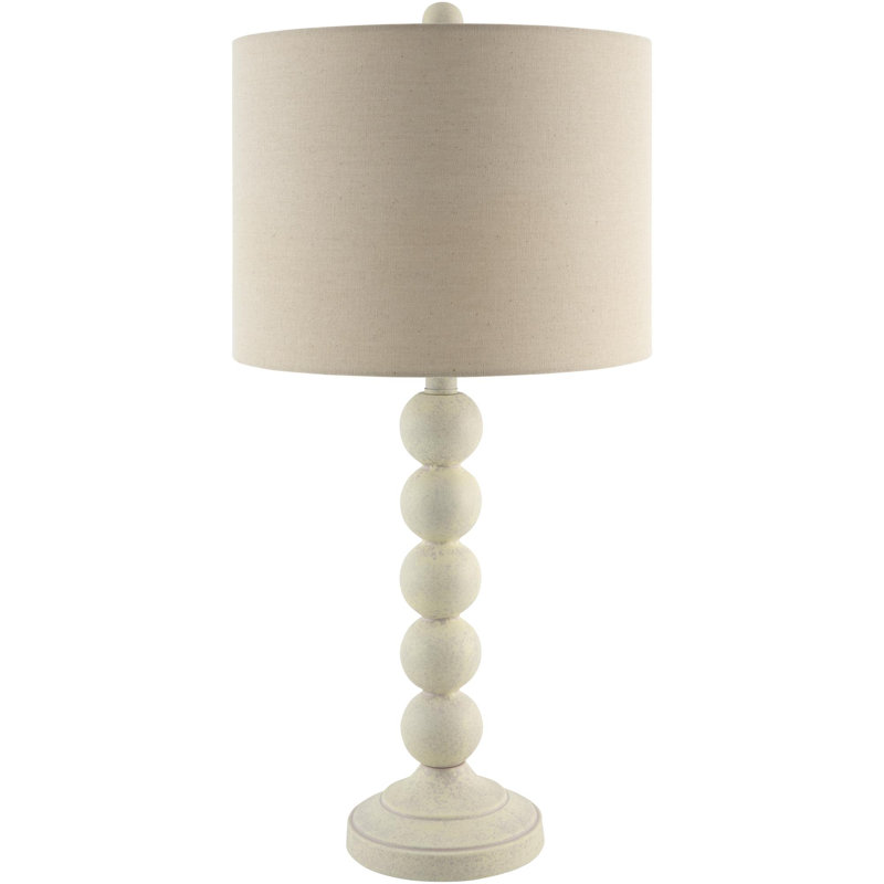 Lampe de table Elaine, Beige, Crème, H 27 po x l 13 po x P 15 po