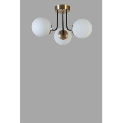 Élégant lustre blanc et doré, structure en métal, 15,7 po de diamètre x 11,8 po de hauteur | Douille E27, 40 W maximum | Certifié IP20 | Luminaire élégant pour le salon, la salle à manger et la décoration intérieure | Design moderne