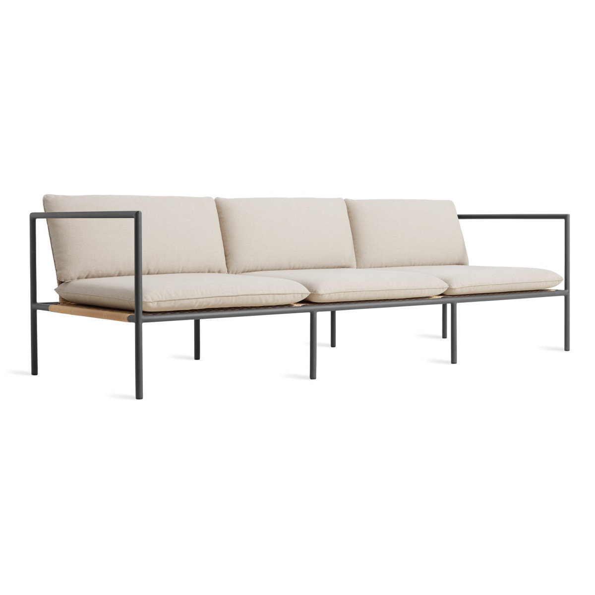 Dog Days 93" Sunbrella® Patio Sofa, Sunbrella Linen, Charcoal
