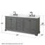 Ensemble de meuble-lavabo double 80 "avec miroir Deborah-40065842-80209482