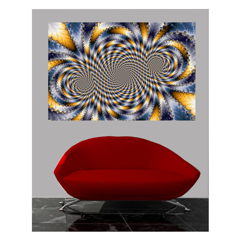 Décalcomanie murale Backlund Swirl Fractal II, 48 po x 72 po