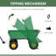 Chariot de jardin avec cadre en acier, vert