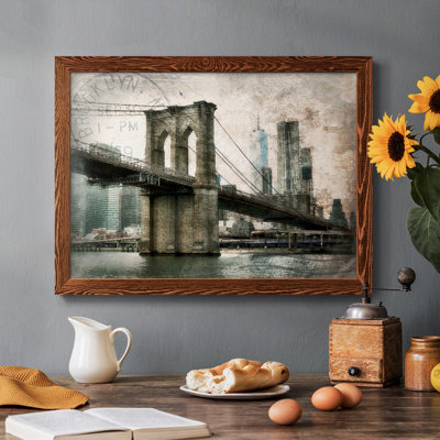Ny Brooklyn Bridge, reproduction d'art sur toile