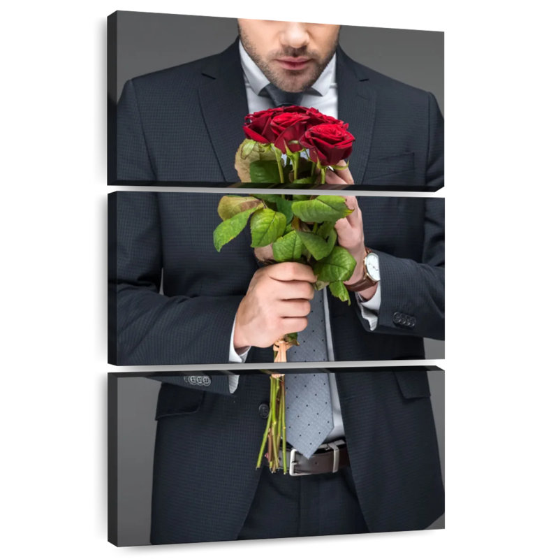Shuttleworth Man With Roses, 45" H x 28" W
