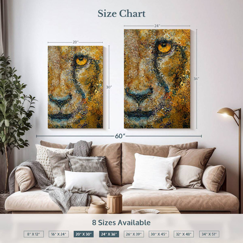 Brampt Cheetah, 36" H x 24" W