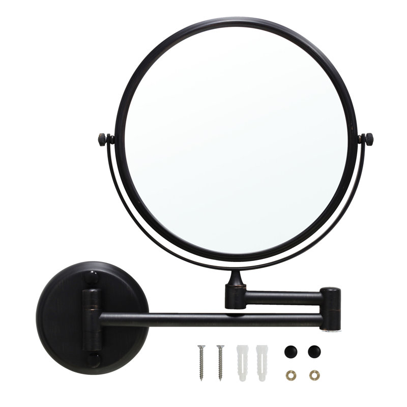 Zora Metal Wall Mirror, Rubbed Bronze