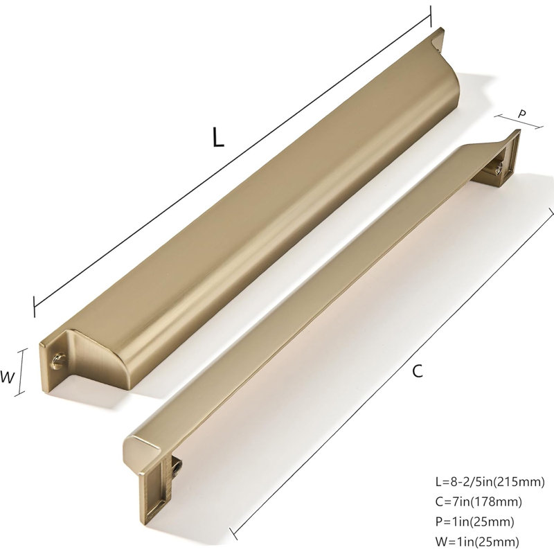 Paquet de 5 poignées à tiroirs pour armoires avec design moderne et quincaillerie durable pour la cuisine et les meubles, 7"