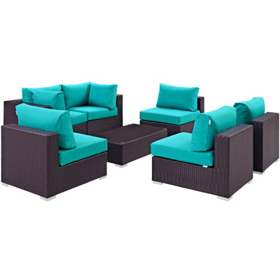 Ensemble modulaire d'extérieur 7 pièces Modway Convene