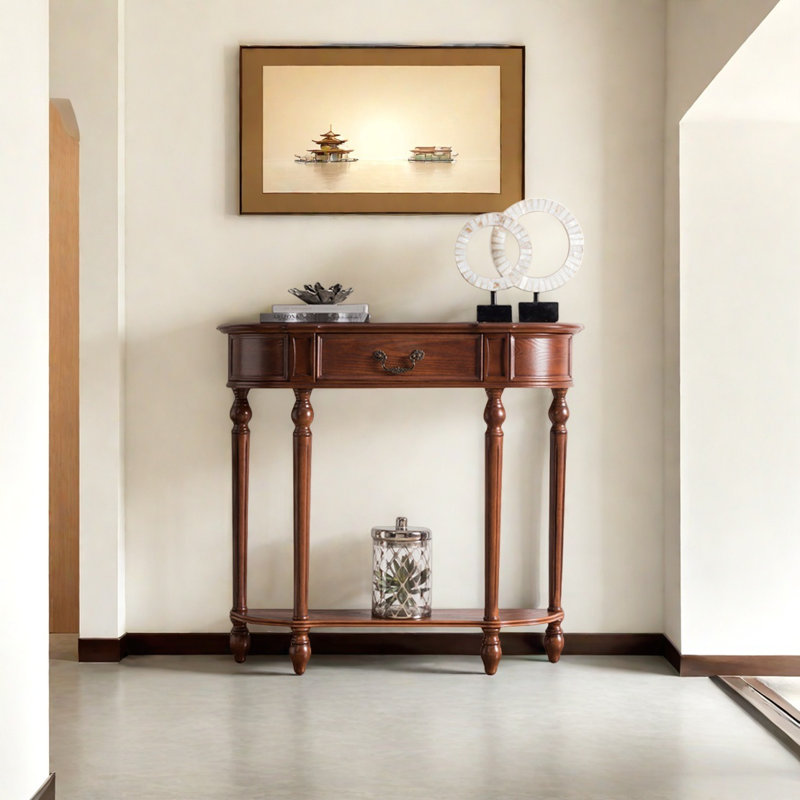 Console Retro Minimalist Elegant, H 35,43 po x l 31,5 po x P 10,24 po, Brun