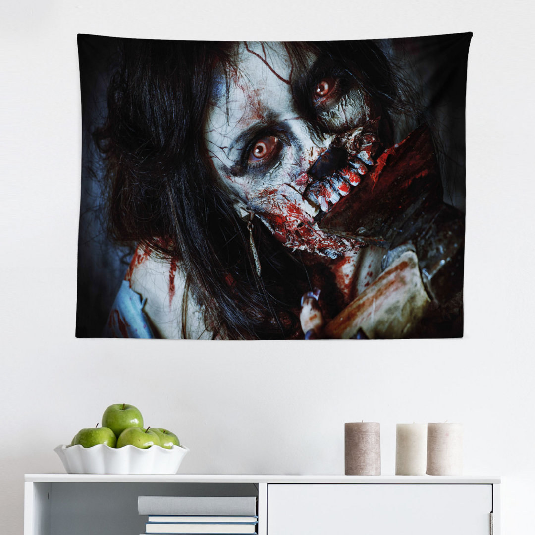 Tapisserie Scary Tote Frau mit blutigem